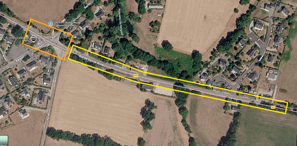 Giratoire de B�l�an : travaux d'enrob�s sur la RD19